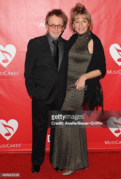 Songwriter Paul Williams and author Mariana Williams attend the 2014 MusiCares Person Of The Year honoring Carole King at Los Angeles Convention...