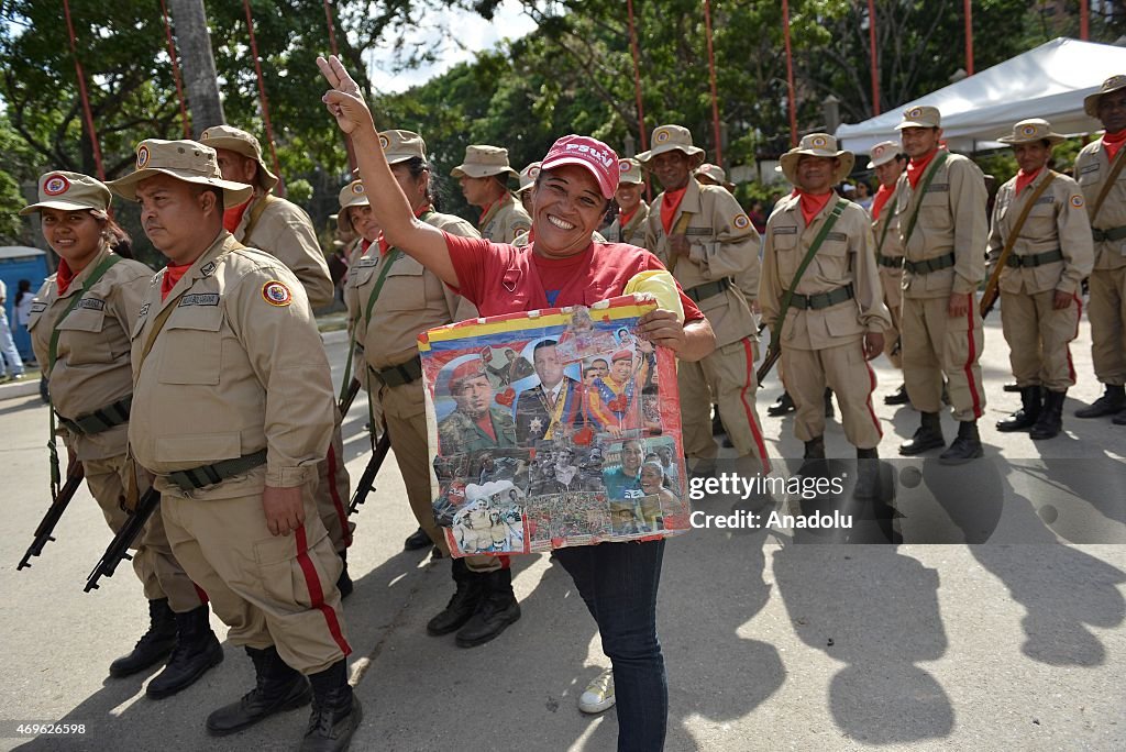 The fifth anniversary of the Bolivarian Militia in Caracas