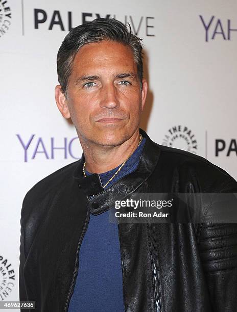 Actor Jim Caviezel attends The Paley Center For Media Hosts An Evening With 'Person Of Interest' at The Paley Center for Media on April 13, 2015 in...