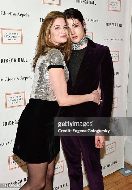 Stephanie Seymour and Harry Brant attend the 2015 Tribeca Ball at New York Academy of Art on April 13, 2015 in New York City.