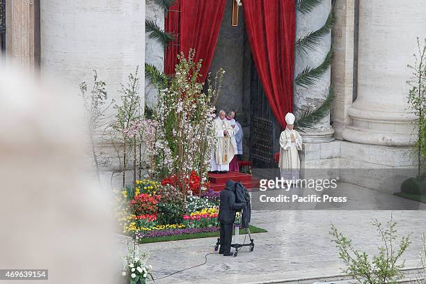 Pope Francis held a Holy Mass in St. Peter's Square in Vatican City to celebrate the Easter and blesses the faithful during the traditional 'Urbi et...