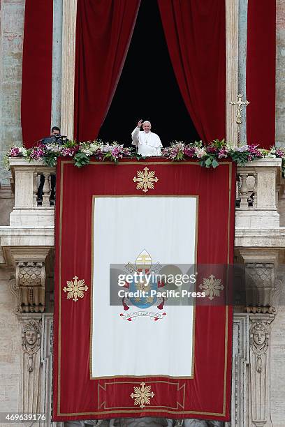 Pope Francis held a Holy Mass in St. Peter's Square in Vatican City to celebrate the Easter and blesses the faithful during the traditional 'Urbi et...