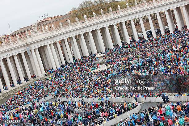 Pope Francis held a Holy Mass in St. Peter's Square in Vatican City to celebrate the Easter and blesses the faithful during the traditional 'Urbi et...