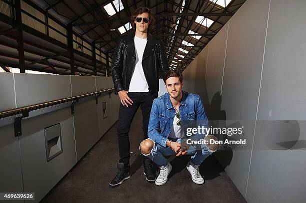 Zac Stenmark wears Belstaff jacket, Basic T-shirt , Calvin Klein jeans and Lavin shoes and Jordan Stenmark wears Jacket, T-shirt and Jeans by Calvin...