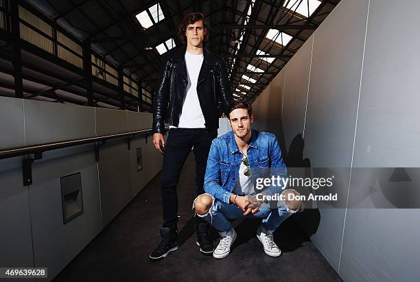 Zac Stenmark wears Belstaff jacket, Basic T-shirt , Calvin Klein jeans and Lavin shoes and Jordan Stenmark wears Jacket, T-shirt and Jeans by Calvin...