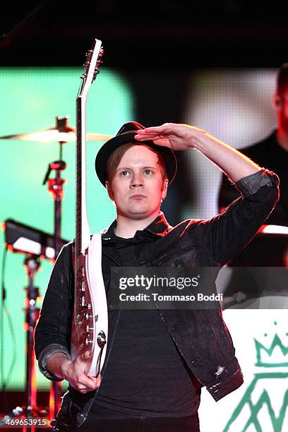 Musician Patrick Stump of Fall Out Boy performs onstage during the 4th Annual Cartoon Network Hall Of Game Awards held at the Barker Hangar on...