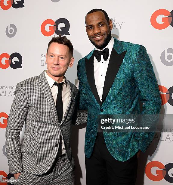 Editor-in-Chief of GQ Jim Nelson and NBA player LeBron James attend GQ & LeBron James NBA All Star Party Sponsored By Samsung Galaxy And Beats at...