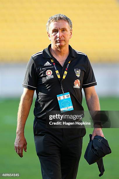 Coach Ernie Merrick of the Phoenix looks on after the final whistle during the round 19 A-League match between Wellington Phoenix and Melbourne Heart...