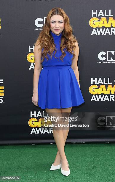 Actress Julianna Rose attends Cartoon Network's Hall of Game Awards at Barker Hangar on February 15, 2014 in Santa Monica, California.