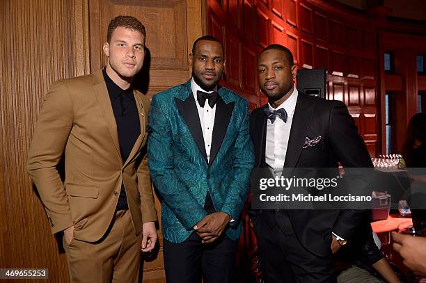 Players Blake Griffin, LeBron James, and Dwyane Wade attend GQ & LeBron James NBA All Star Party Sponsored By Samsung Galaxy And Beats at Ogden...