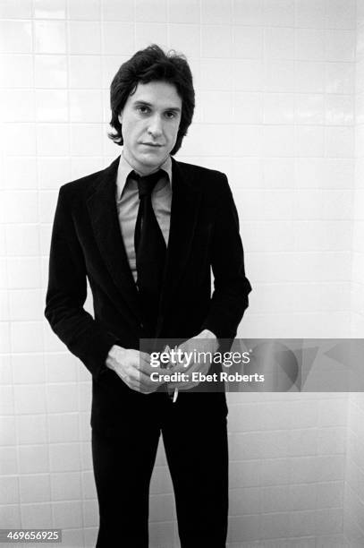 Ray Davies of The Kinks backstage at a concert at Bergen Community College in Paramus, New Jersey on March 11, 1979.