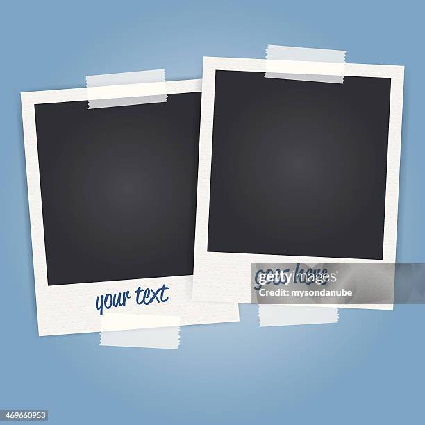 vector blank polaroid photo frames - polaroids stock illustrations