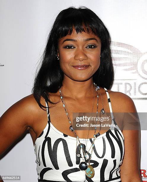 Actress Tatyana Ali attends the premiere of "Brotherly Love" at SilverScreen Theater at the Pacific Design Center on April 13, 2015 in West...