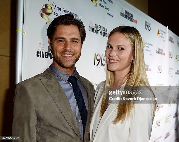 Cast member Sam Page and wife Cassidy Boesch pose during the Los Angeles premiere of the film "1915 The Movie" at American Cinematheque's Egyptian...
