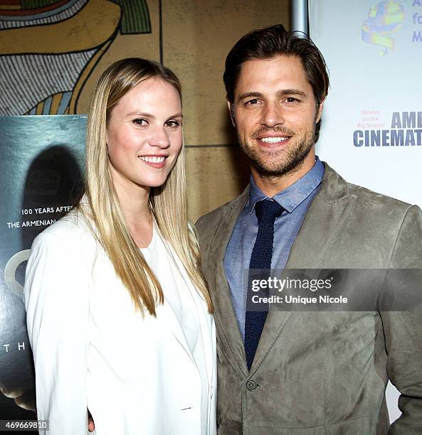 Actor Sam Page and wife Cassidy Boesch attend "1915 The Movie" - Los Angeles Premiere at American Cinematheque's Egyptian Theatre on April 13, 2015...