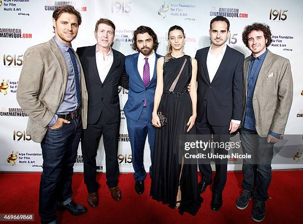 Sam Page, Jim Piddock, Garin Hovannisian, Angela Sarafyan, Alec Mouhibian and Terry Leonard attend the "1915 The Movie" - Los Angeles Premiere at...