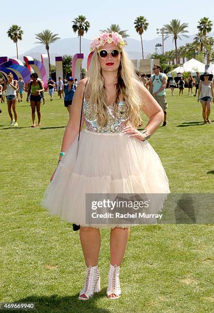 Jenny Law of England wearing ISOS attends the 2015 Coachella Valley Music and Arts Festival - Weekend 1 at The Empire Polo Club on April 12, 2015 in...