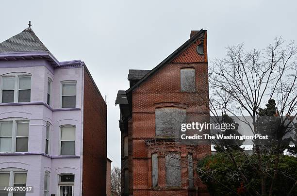 Shown is the exterior of the Terrell House on February 5, 2014 in Washington, D.C. The Robert and Mary Church Terrell House was home to the first...