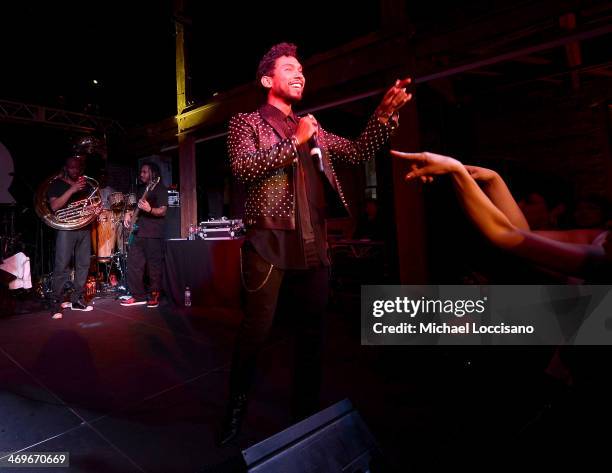 Musician Miguel performs onstage at GQ & LeBron James NBA All Star Party Sponsored By Samsung Galaxy And Beats at Ogden Museum's Patrick F. Taylor...
