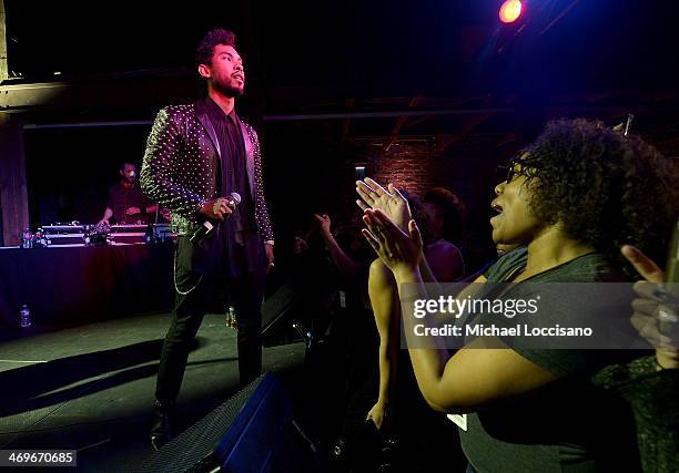 Musician Miguel performs onstage at GQ & LeBron James NBA All Star Party Sponsored By Samsung Galaxy And Beats at Ogden Museum's Patrick F. Taylor...
