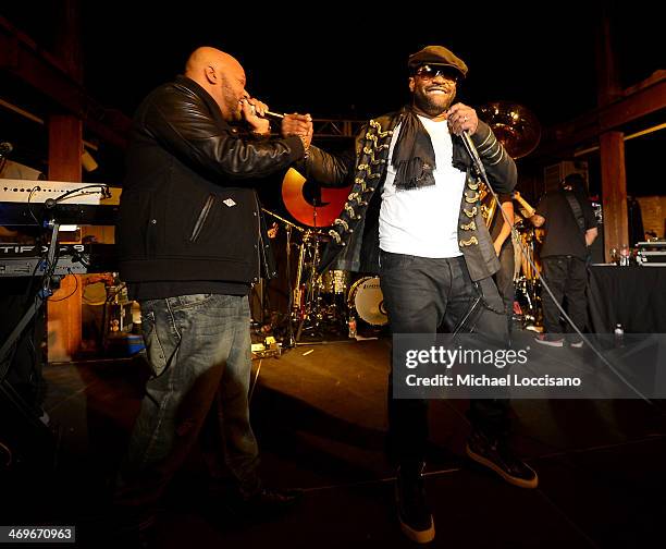 Rapper Bun B and Black Thought perform onstage at GQ & LeBron James NBA All Star Party Sponsored By Samsung Galaxy And Beats at Ogden Museum's...