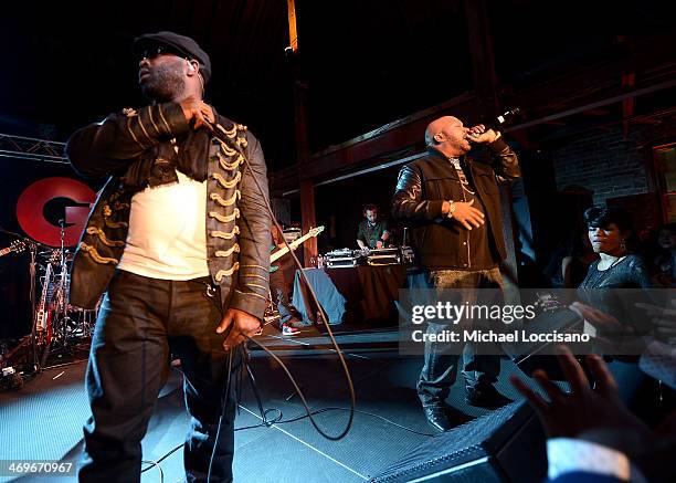 Rapper Bun B and Black Thought perform onstage at GQ & LeBron James NBA All Star Party Sponsored By Samsung Galaxy And Beats at Ogden Museum's...