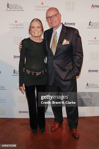 Social/political activist and event honoree Gloria Steinem and journalist Harry Smith arrive for The 10th Annual Skating With The Stars Benefit Gala...