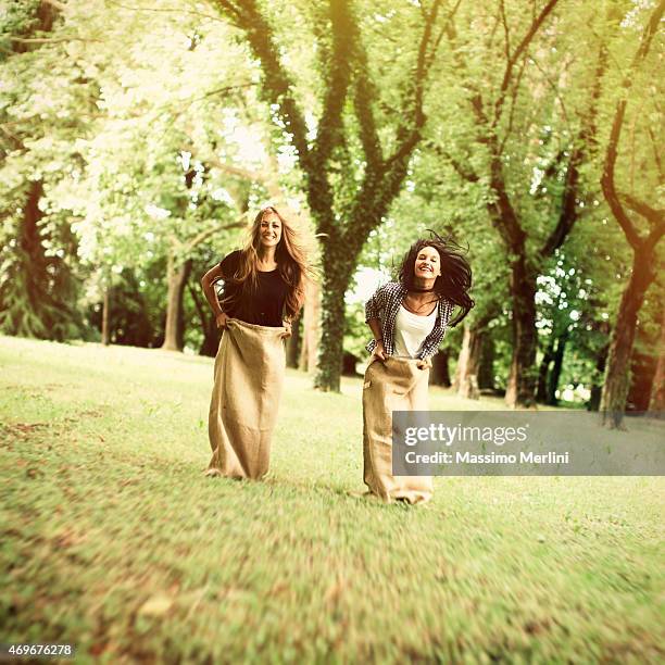 sack race - sack race stock pictures, royalty-free photos & images