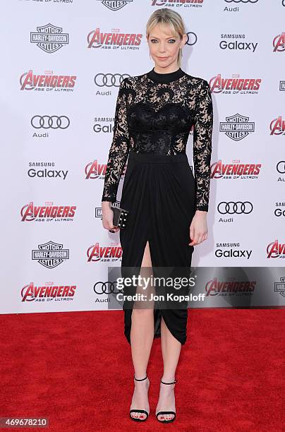 Actress Riki Lindhome arrives at the Los Angeles Premiere Marvel's "Avengers Age Of Ultron" at Dolby Theatre on April 13, 2015 in Hollywood,...