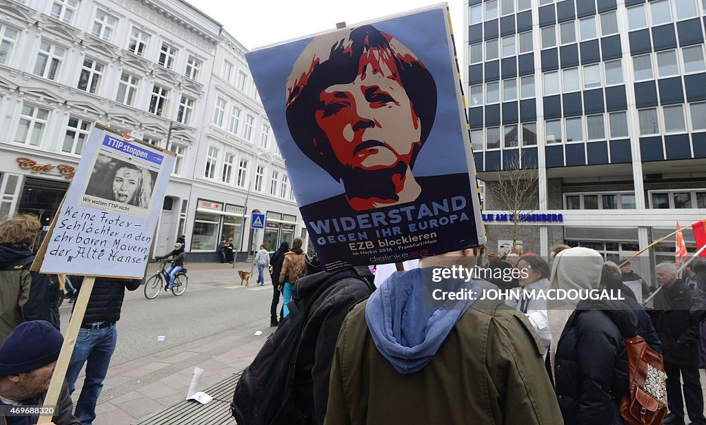 GERMANY-DIPLOMACY-G7-PROTEST