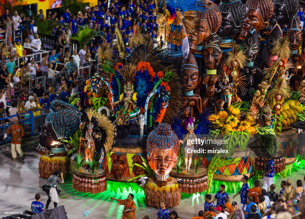 Lavishly Decorated Parade Float in Sambadromo, Rio de Janeiro, Brazil