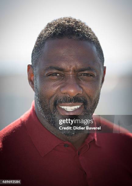 Idris Elba poses during the 'Mandela, My Dad And Me' photocall at MIPTV on April 14, 2015 in Cannes, France.