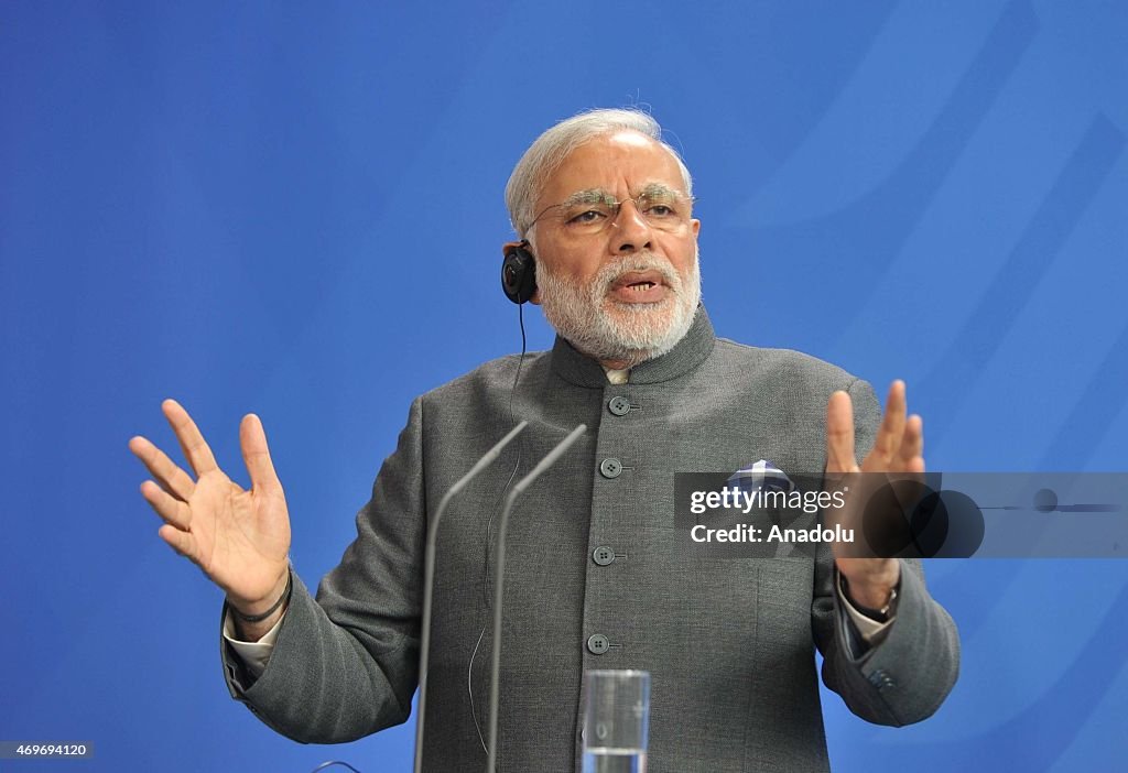 Angela Merkel meets Narendra Modi in Germany