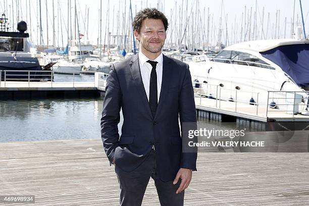English actor Richard Coyle poses for a photocall for the serie "A.D. The bible continues" during the MIPTV , on April 14, 2015 in Cannes, on the...