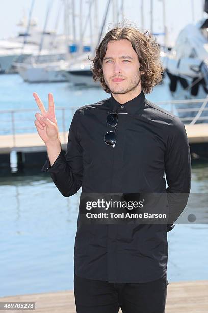 Alexander Vlahos attends the 'Versailles' photocall as part of MIPTV 2015 on April 14, 2015 in Cannes, France.