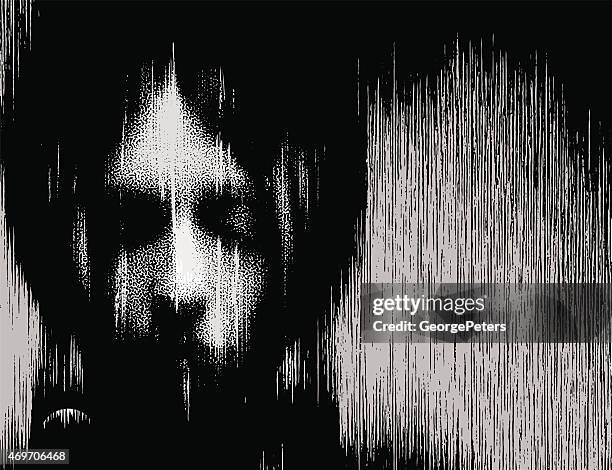 woman portrait ghost - sad stock illustrations