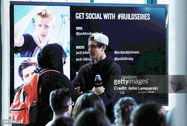 Jack Gilinsky visits AOL Build at AOL Studios In New York on April 14, 2015 in New York City.