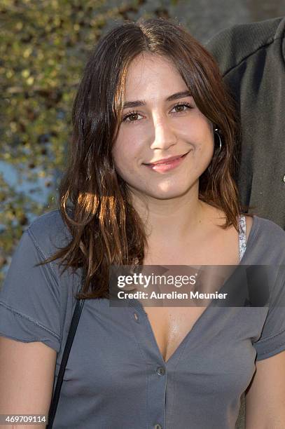 Izia Higelin attends 'Le Bout Du Tunnel' Paris Premiere at Cinema Louxor on April 14, 2015 in Paris, France.