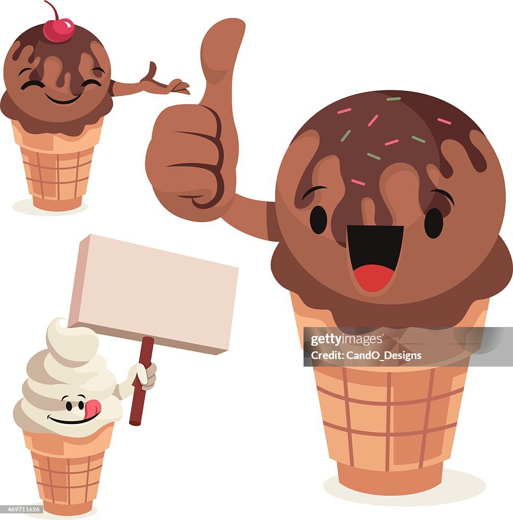 Ice Cream Cones Set C