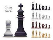 Vector Chess Figures big set