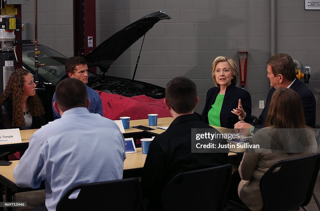 Hillary Clinton Begins Presidential Campaign In Iowa