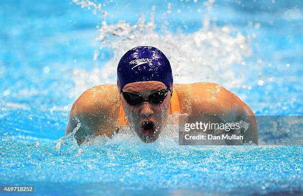 Jemma Lowe of Bath University competes in the Women Open 200m Butterfly Final during Day One of the British Swimming Championships at the Aquatics...