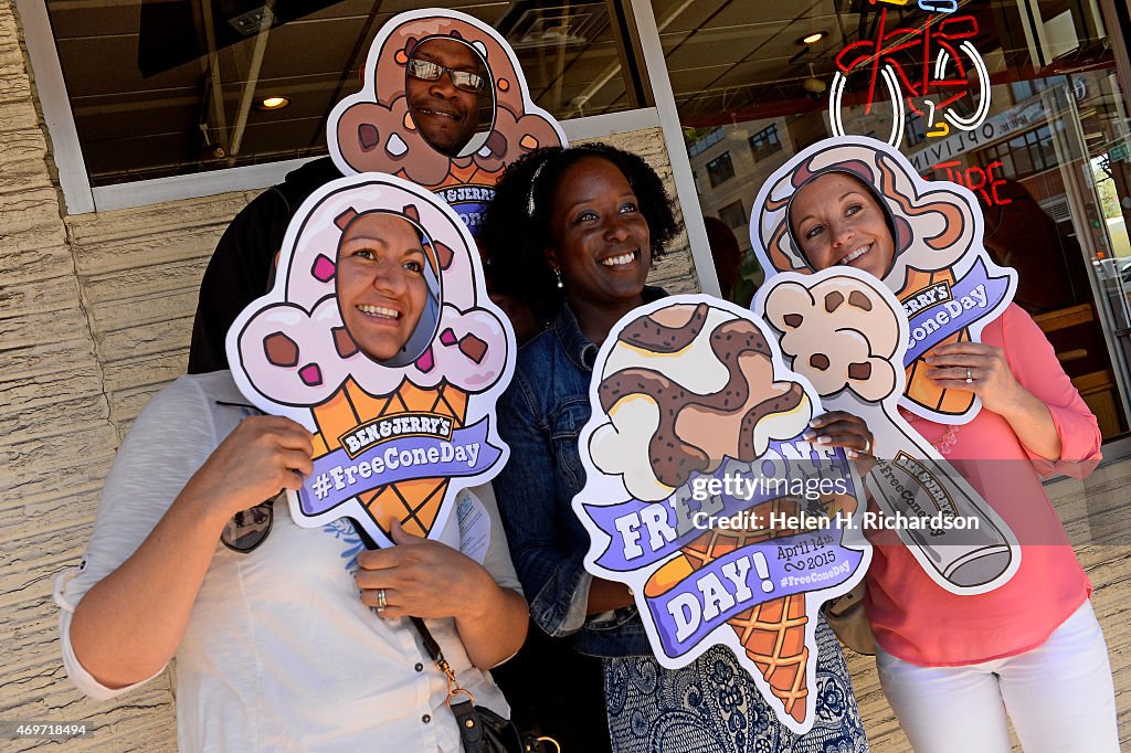 Free scoops of ice cream at all Ben & Jerry's Stores nationwide in Denver, Colorado.