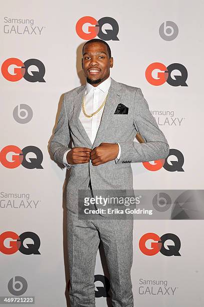 Oklahoma City forward Kevin Durant attends GQ & LeBron James NBA All Star Party sponsored by Samsung Galaxy and Beats at Ogden's Museum's Patrick F....