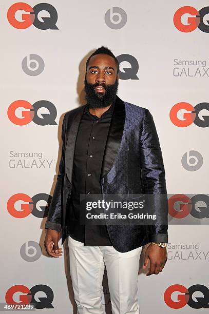 Houston Rockets Shooting guard James Harden attends GQ & LeBron James NBA All Star Party sponsored by Samsung Galaxy and Beats at Ogden's Museum's...