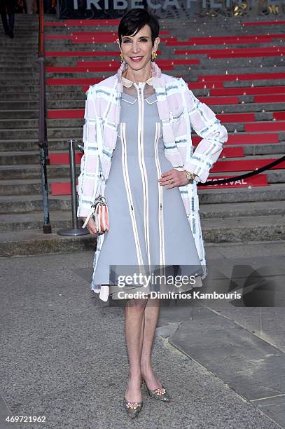 Author Amy Fine Collins attends the Vanity Fair Party during the 2015 Tribeca Film Festival at the New York State Supreme Court Building on April 14,...