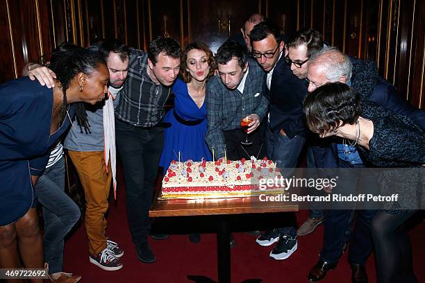 Actors Guillaume de Tonquedec, Lysiane Meis, Eric Elmosnino, Autors of the piece Alexandre de la Patelliere, Matthieu Delaporte, Stage Director...