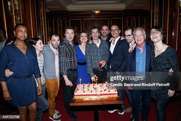 Actors Guillaume de Tonquedec, Lysiane Meis, Eric Elmosnino, Autors of the piece Alexandre de la Patelliere, Matthieu Delaporte, Stage Director...