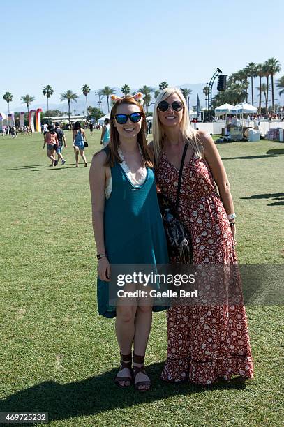 Music fans attend the 2015 Coachella Valley Music and Arts Festival at The Empire Polo Club on April 12, 2015 in Indio, California.