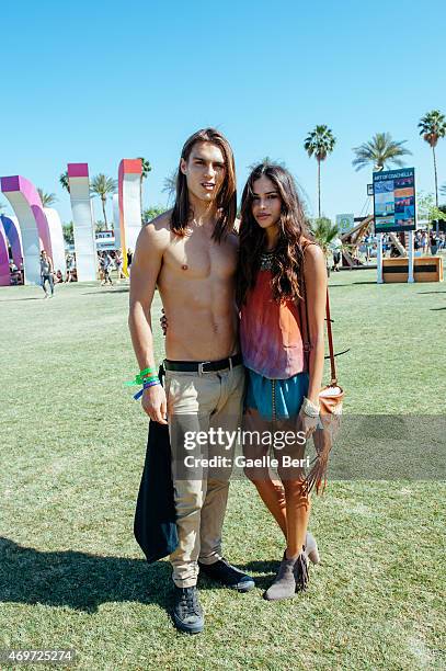 Music fans attend the 2015 Coachella Valley Music and Arts Festival at The Empire Polo Club on April 12, 2015 in Indio, California.